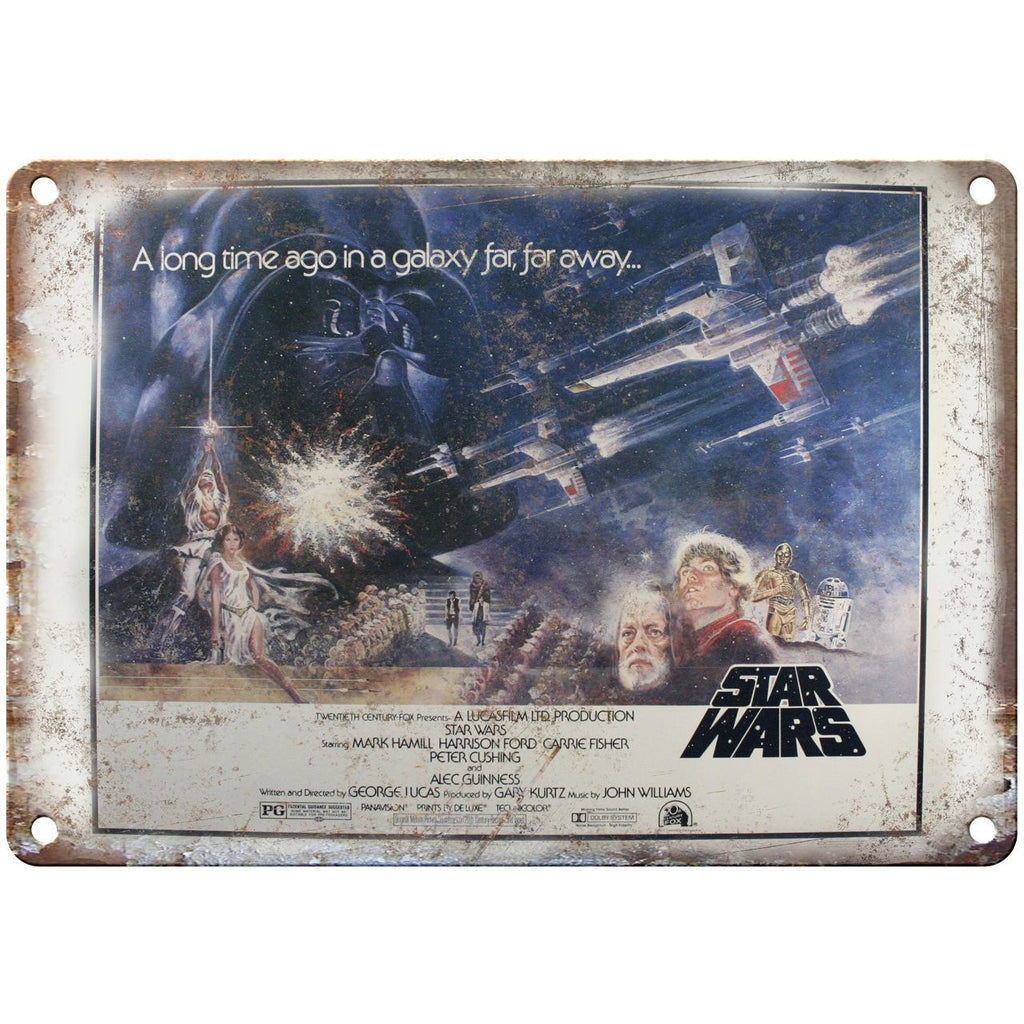 10" x 7" Metal Sign - Star Wars Lucas Film Panavision Vintage Look Reproduction
