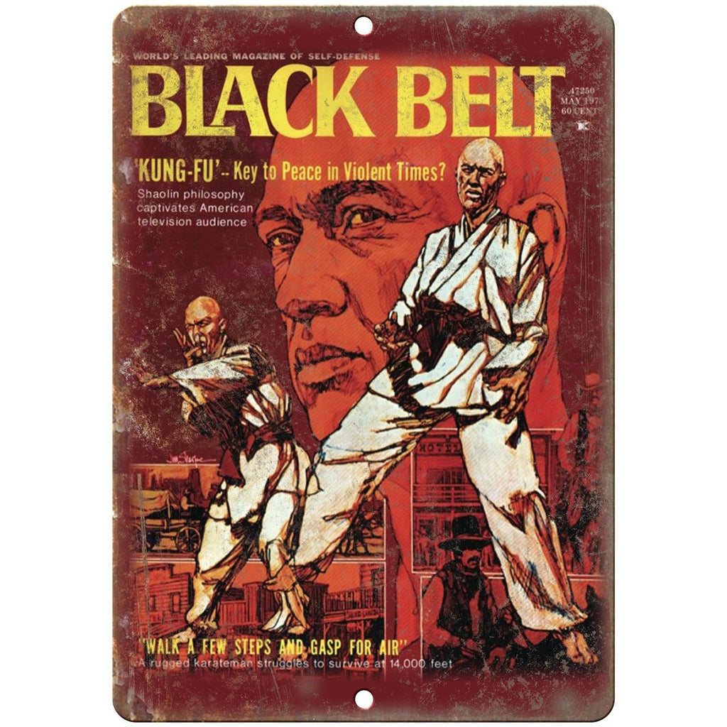 1978 Black Belt Magazine Kung-Fu Shaolin 10" x 7" Reproduction Metal Sign X68