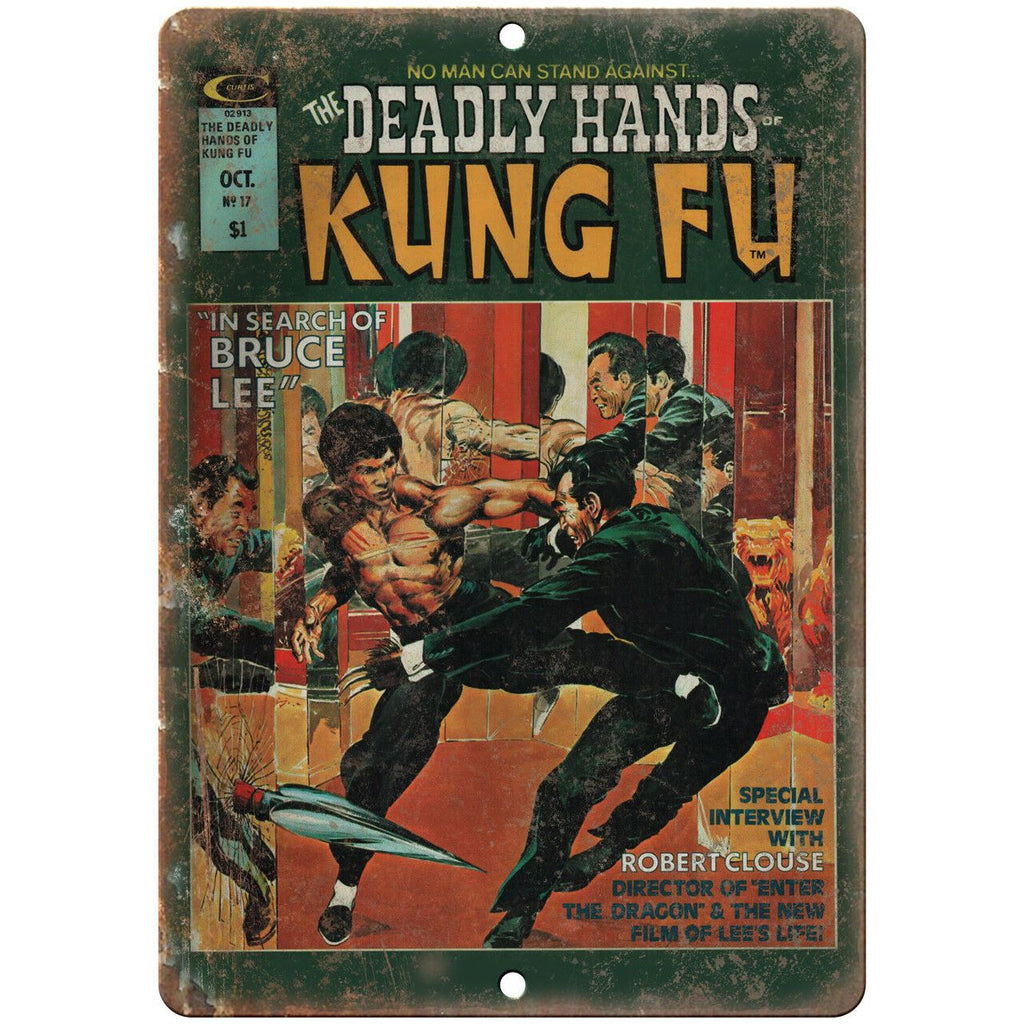 Curtis Comics Deadly Hands of Kung Fu 10" X 7" Reproduction Metal Sign I100