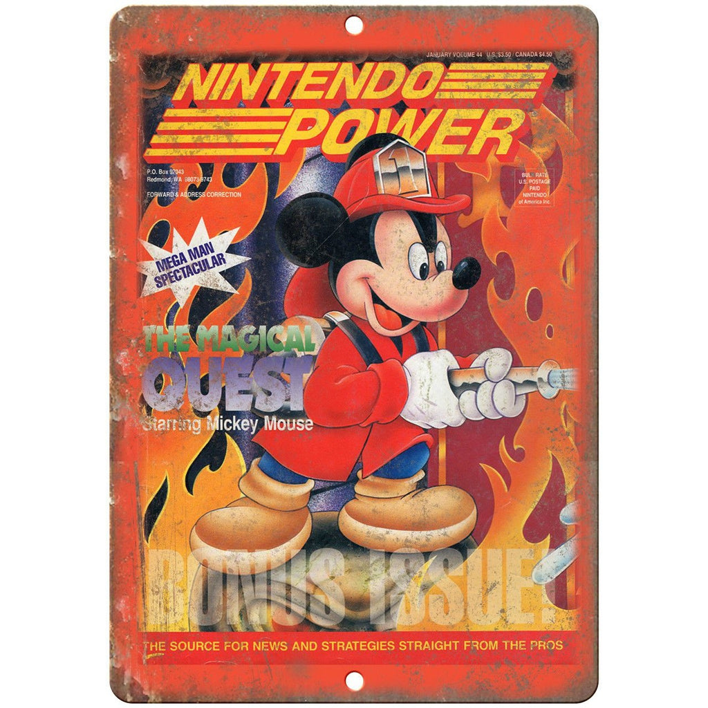 Nintendo Power Mickey Mouse Magical Quest 10" X 7" Reproduction Metal Sign G37