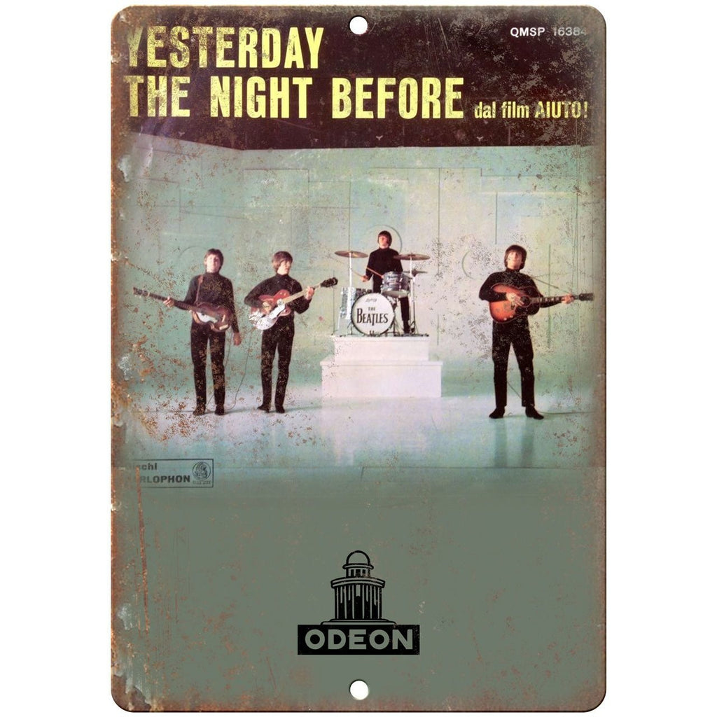The Beatles Yesterday The Night Before RARE Album 10" x 7" Retro Metal Sign