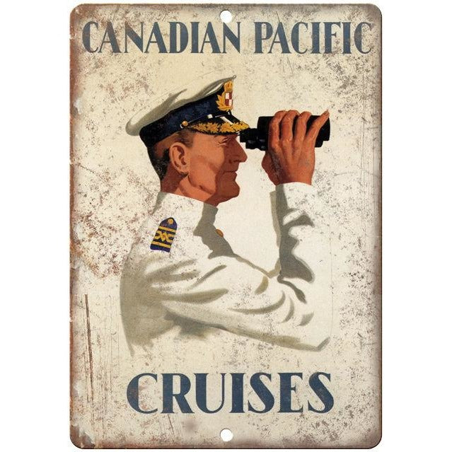 Canadian Pacific Cruises vintage travel ad 10" x 7" reproduction metal sign