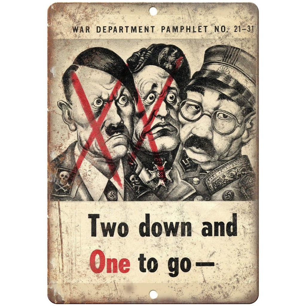 War Department Phamphlet Axis Powers 10" x 7" Reproduction Metal Sign M22