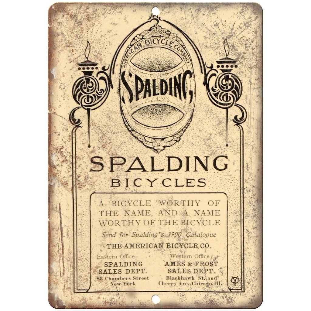 Spalding Bicycles Catalogue Cover 10" x 7" Reproduction Metal Sign B276