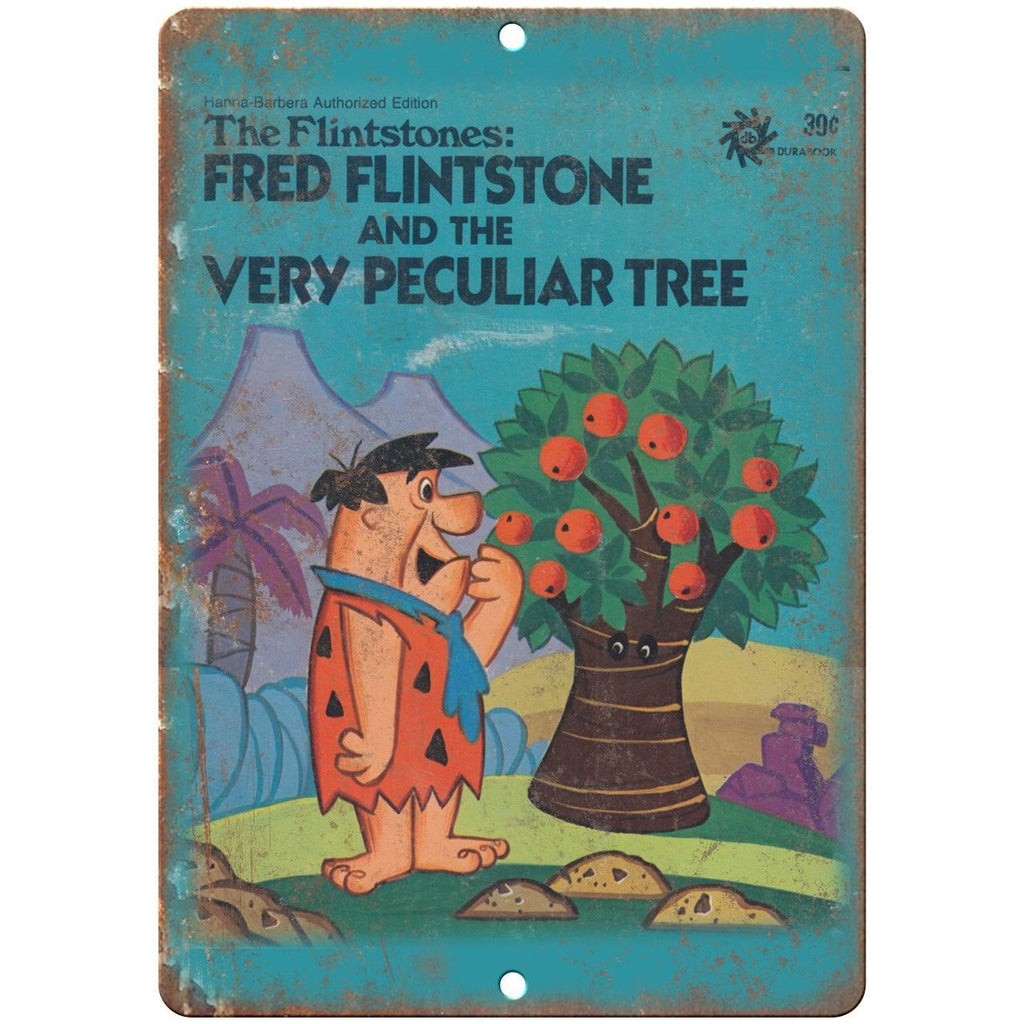 Fred Flintstone The Very Peculiar Tree 10" X 7" Reproduction Metal Sign J25