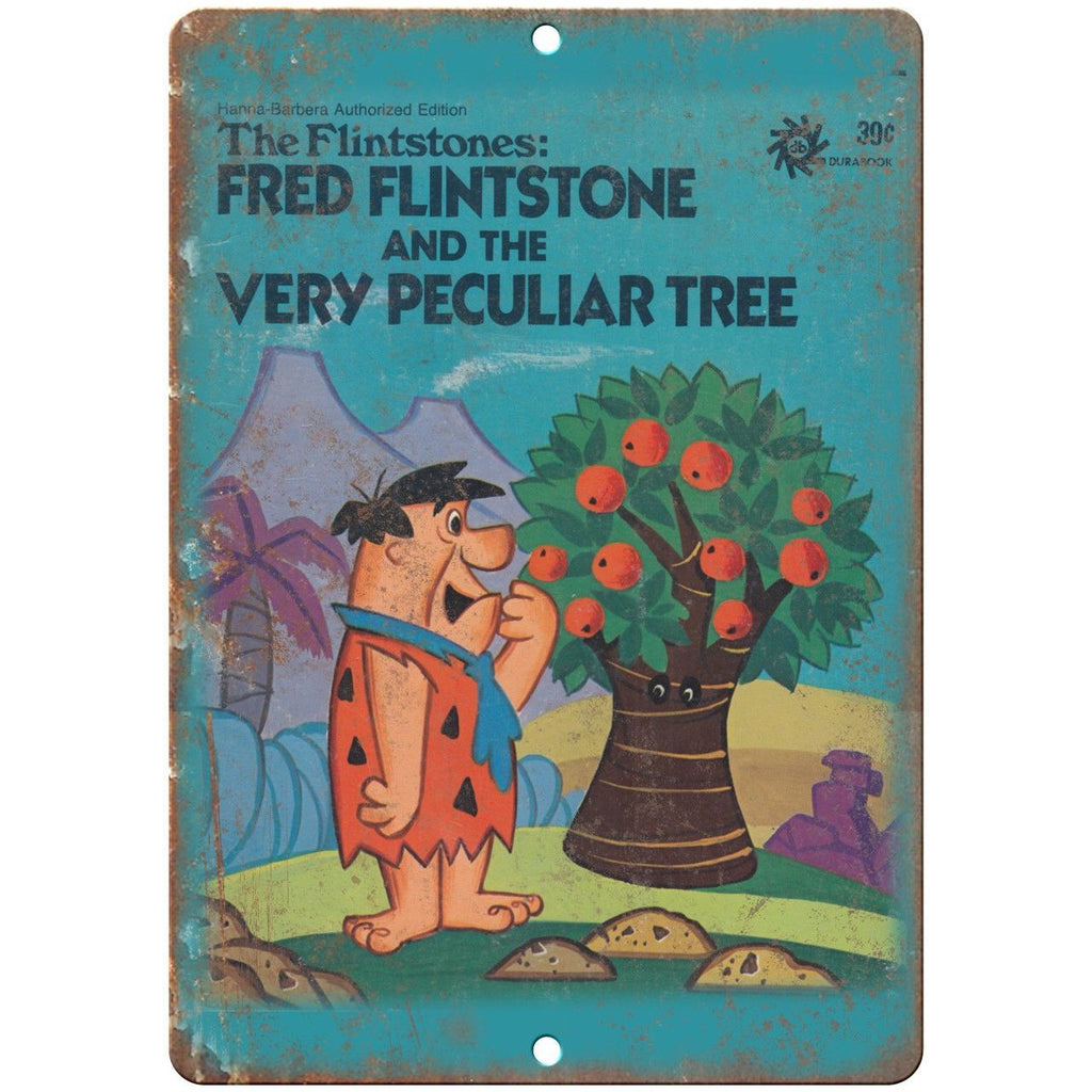 Fred Flintstone The Very Peculiar Tree 9" x 12" Reproduction Metal Sign J25