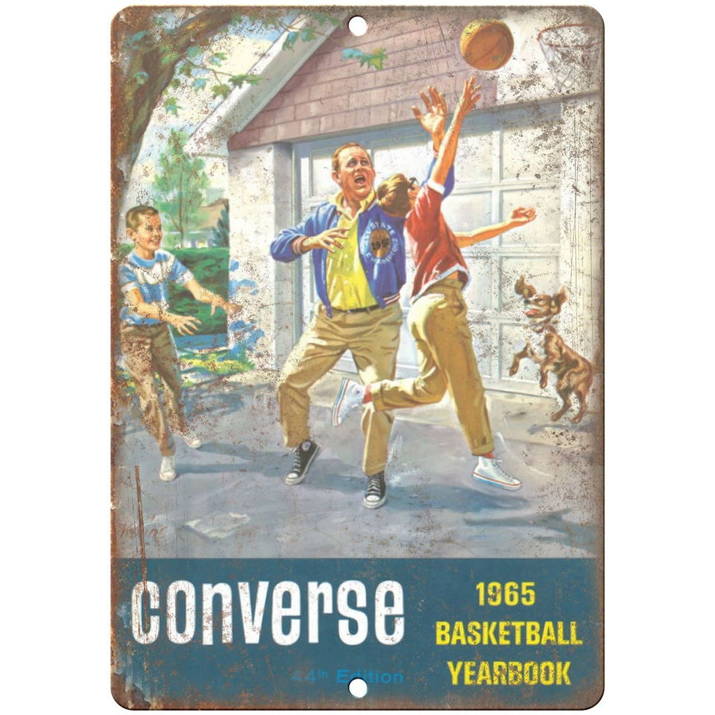 1965 Converse Basketball Yearbook RARE 10" x 7" Reproduction Metal Sign