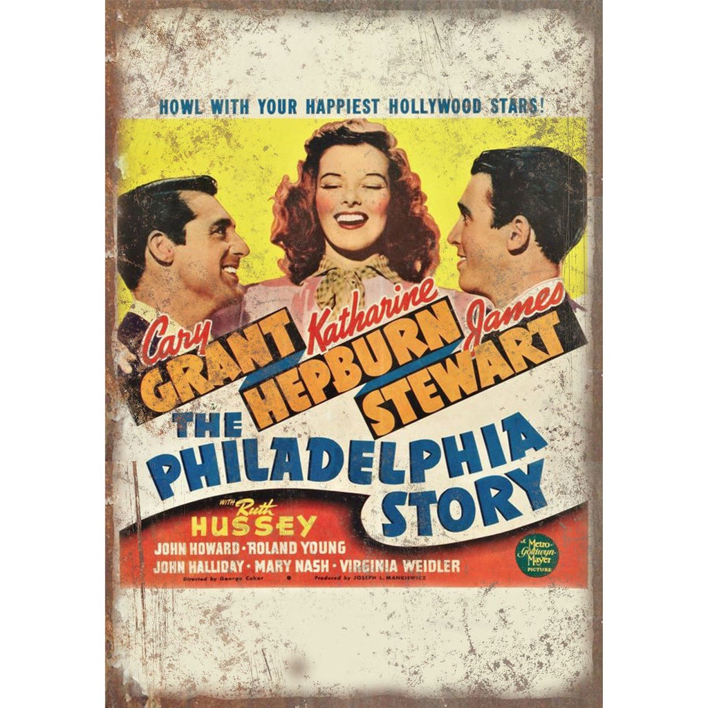 The Philadelphia Story Cary Grant Movie Poster 10" x 7" Reproduction Metal Sign