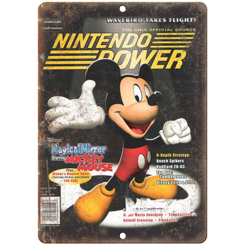 Nintendo Power Mickey Mouse Magical Mirror 10" X 7" Reproduction Metal Sign G33