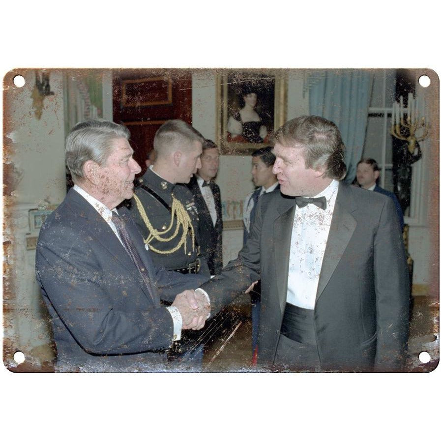 10" x 7" Metal Sign - Donald Trump, Ronald Reagan - Vintage Look Reproduction