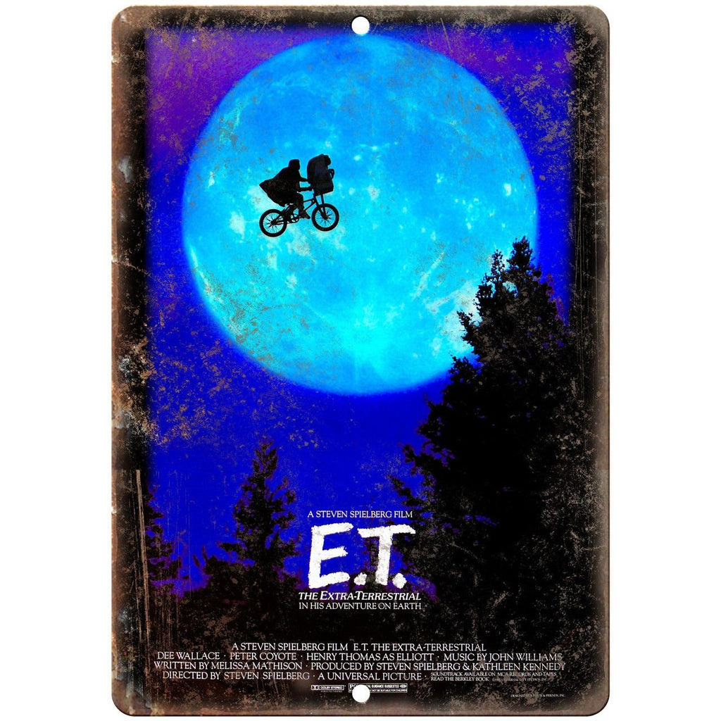 E.T. Steven Spielberg Extra-Terrestrial 9" x 12" Reproduction Metal Sign I13