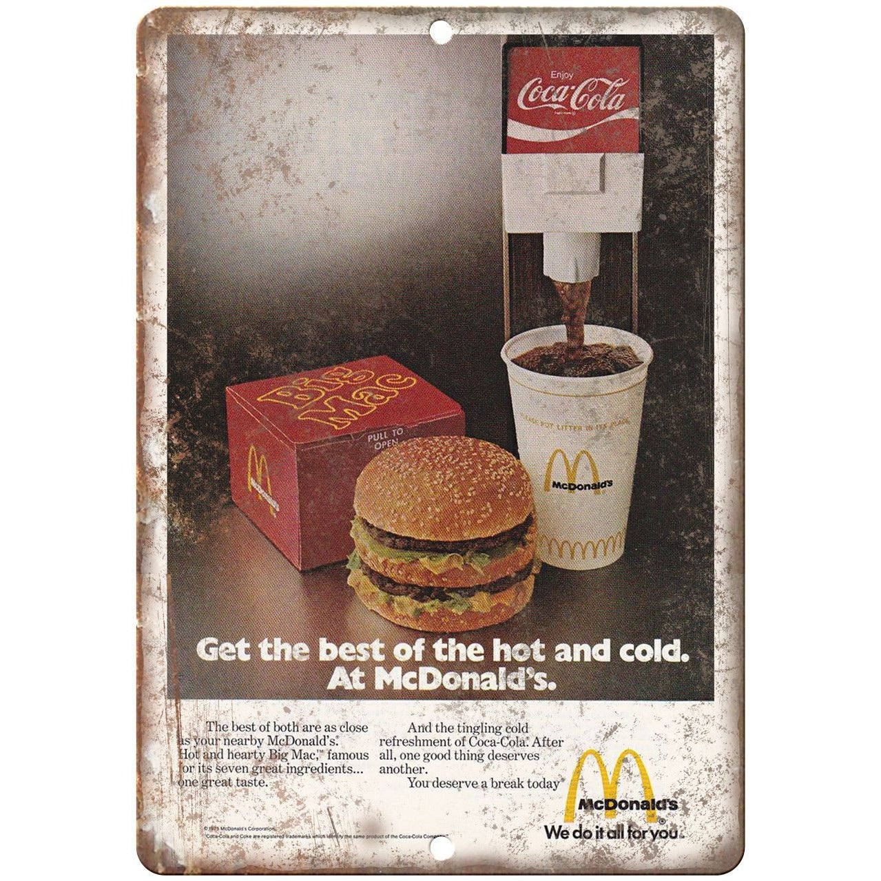 McDonald's Big Mac Coca Cola Vintage Ad 10