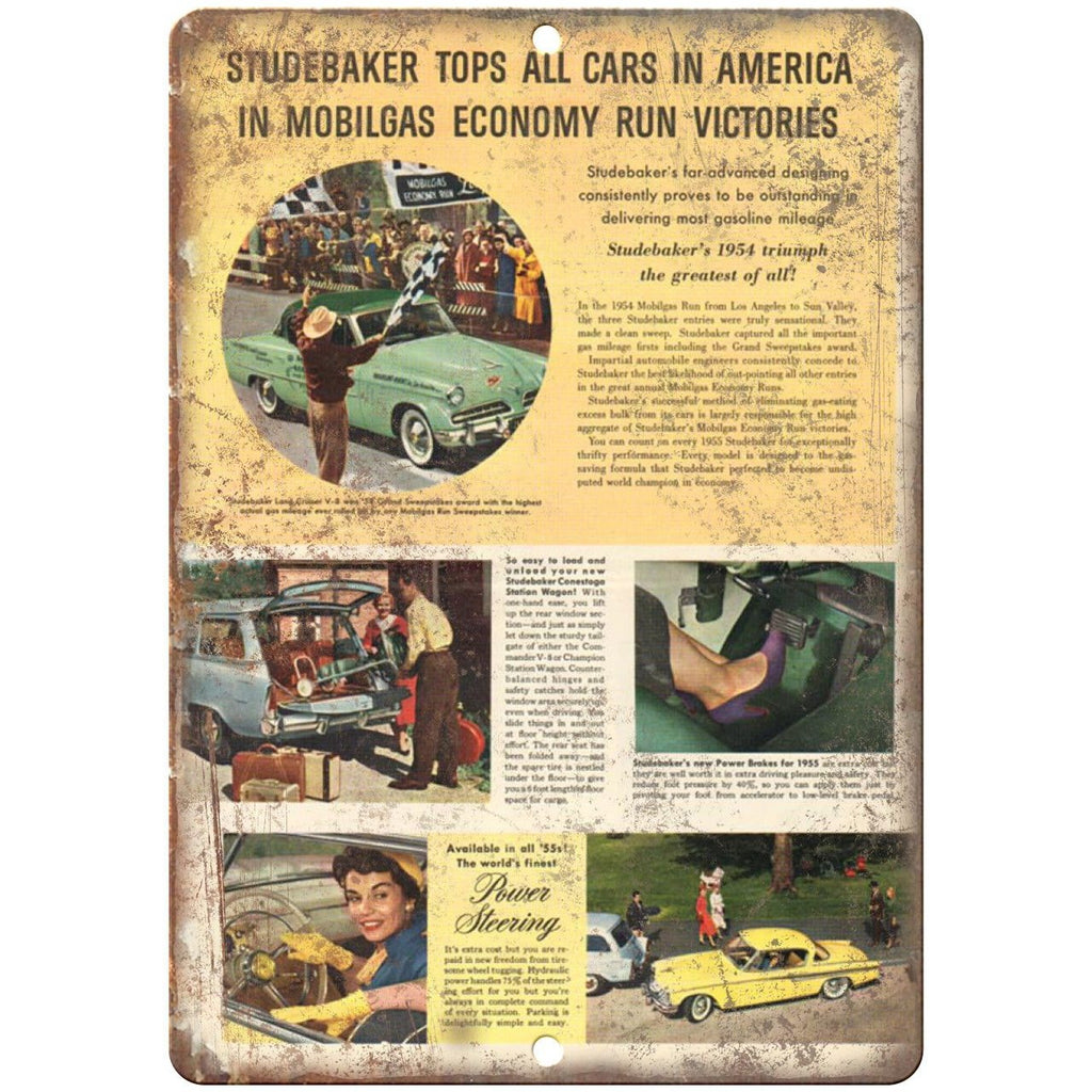 1954 Studebaker Triumph Vintage Auto Ad 10" x 7" Reproduction Metal Sign A441