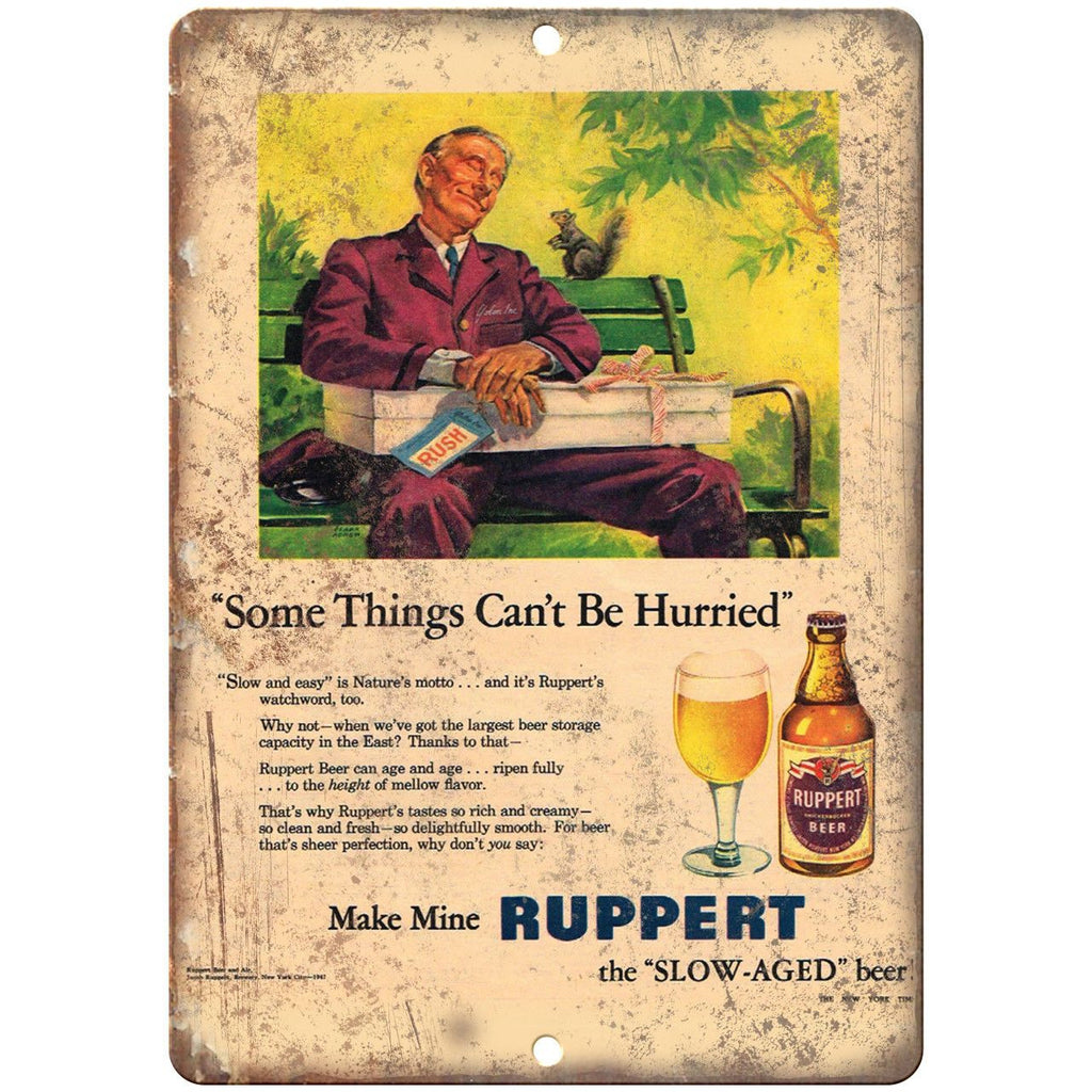 Ruppert Beer Vintage Breweriana Ad 10" x 7" Reproduction Metal Sign E384