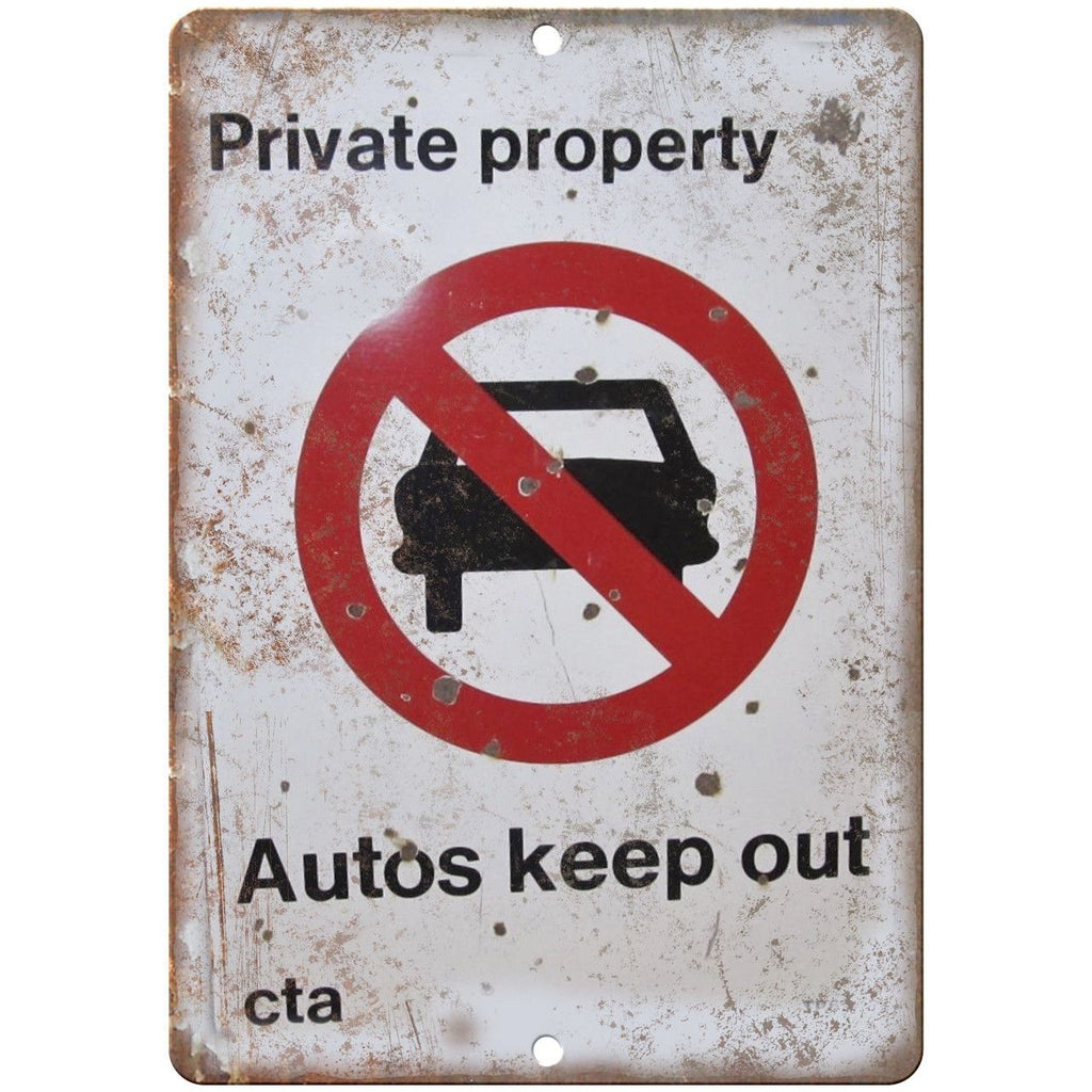 Private Property Porcelain Look 10" X 7" Reproduction Metal Sign U83