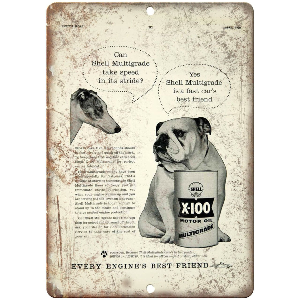 Shell X-100 Motor Oil Vintage Ad 10