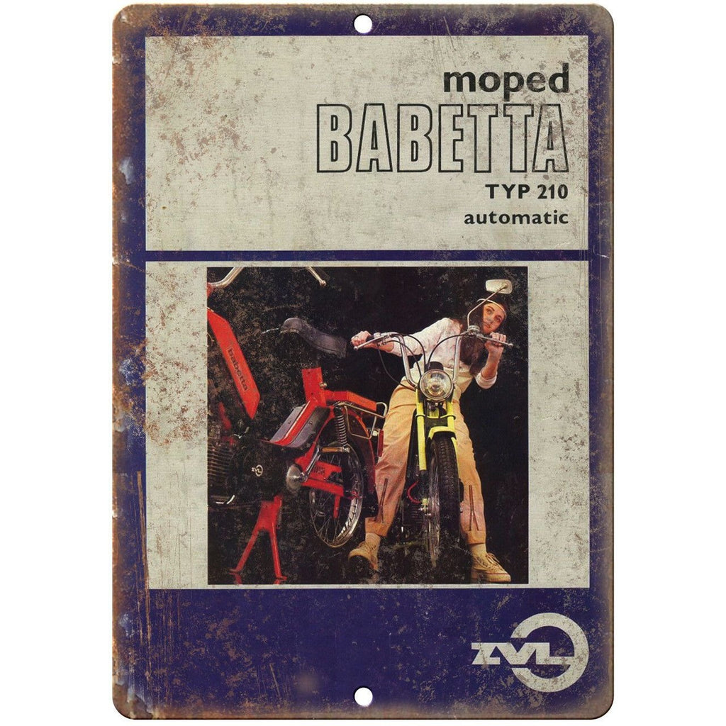 Babetta Moped TYP 210 Vintage Ad 10" x 7" Reproduction Metal Sign A463