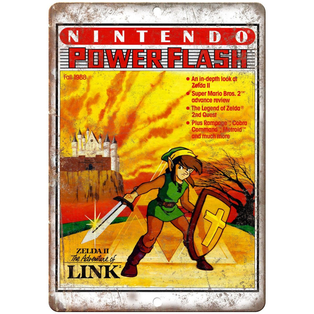 Nintendo Power Zelda II Adventure of Link 10" x 7" Reproduction Metal Sign G285