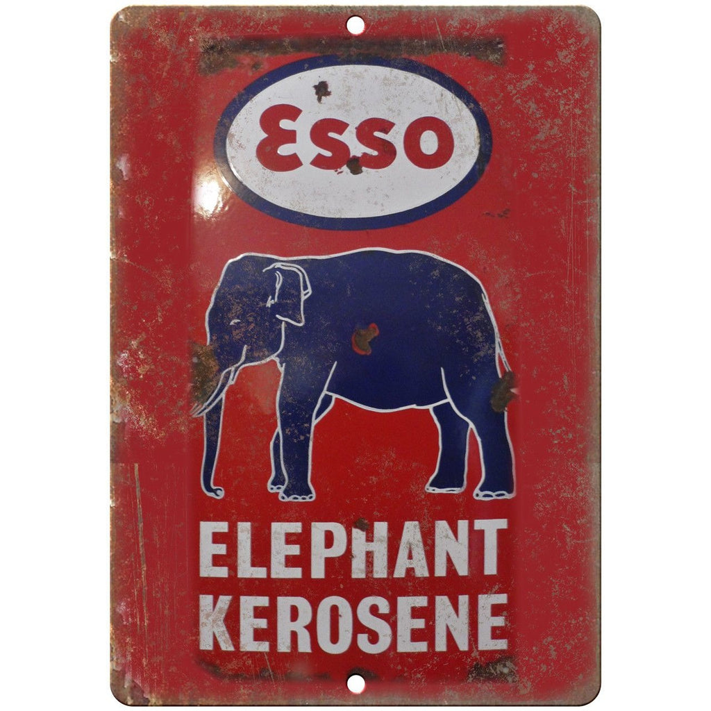 Esso Elephant Kerosene Porcelain Look Reproduction Metal Sign U122