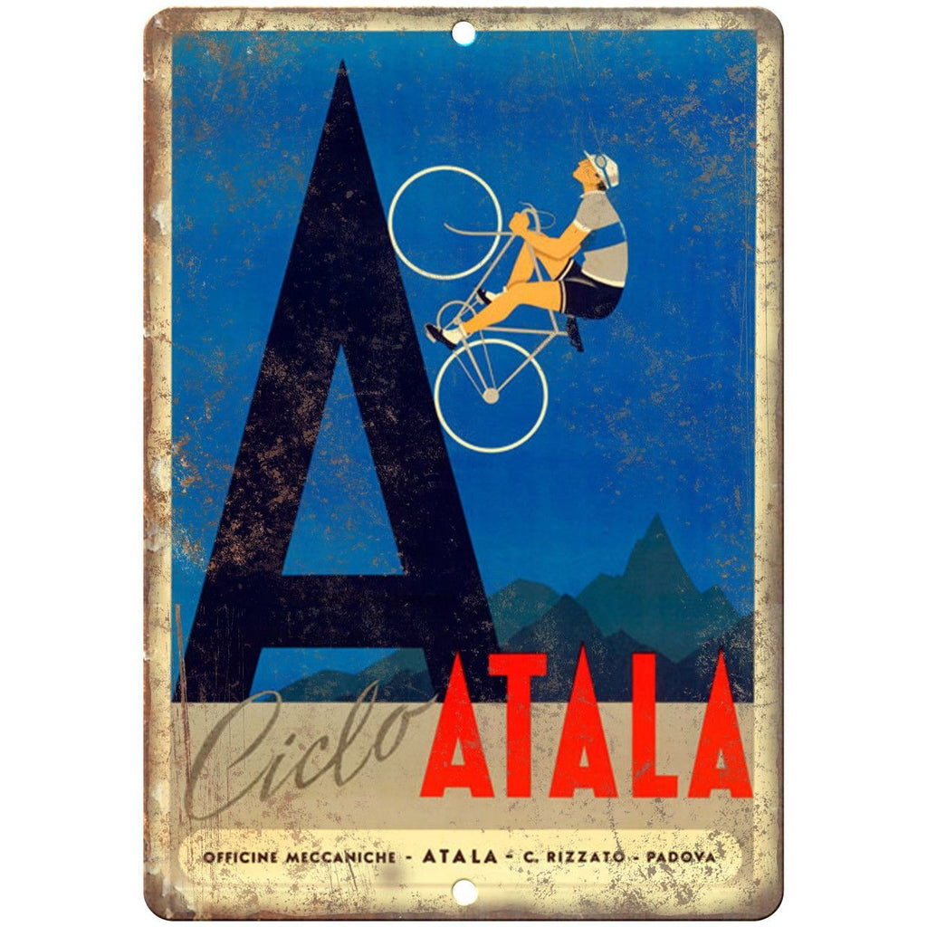 Ciclo Atala Vintage Bicycle Ad 10" x 7" Reproduction Metal Sign B238