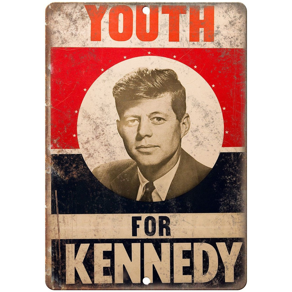JFK Youth For Kennedy Political Poster 10" X 7" Reproduction Metal Sign ZC02