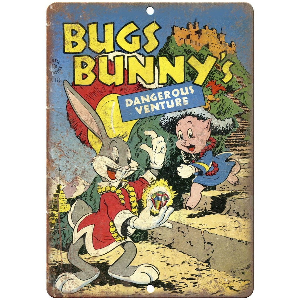 Bugs Bunny Dell Comic Book Cover Art 10" x 7" Reproduction Metal Sign J88