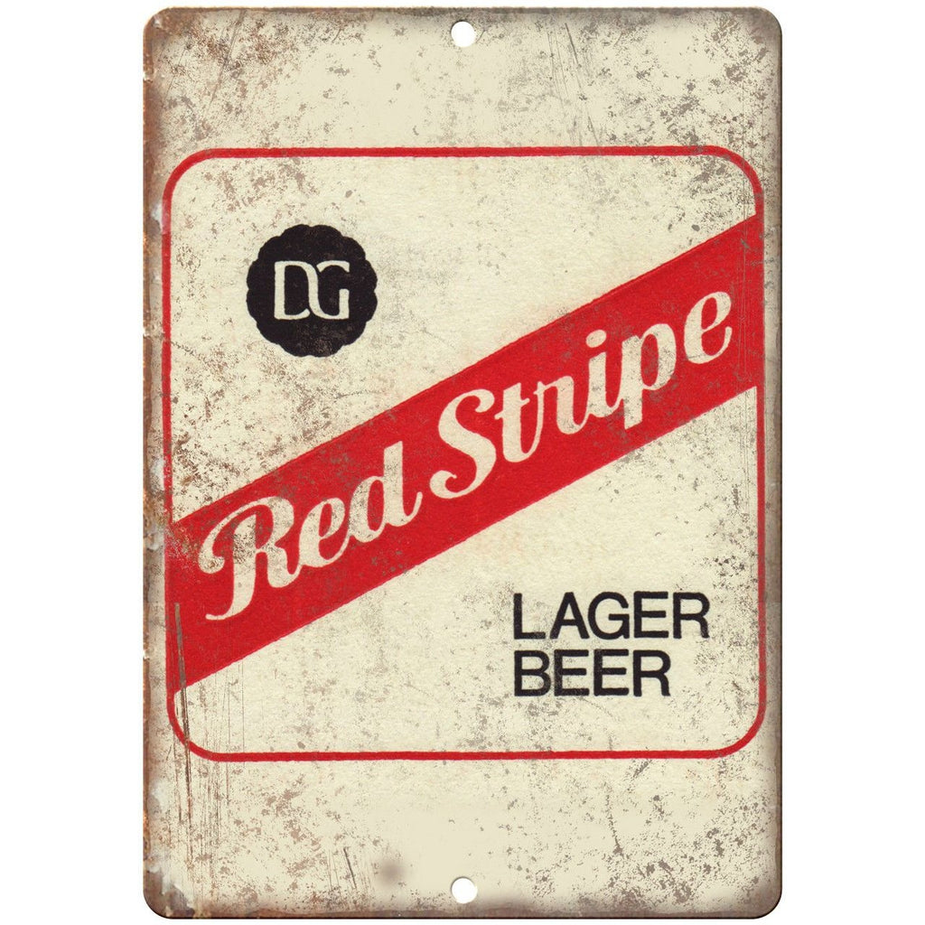 Red Stripe Lager Beer Vintage Ad 10" X 7" Reproduction Metal Sign E185