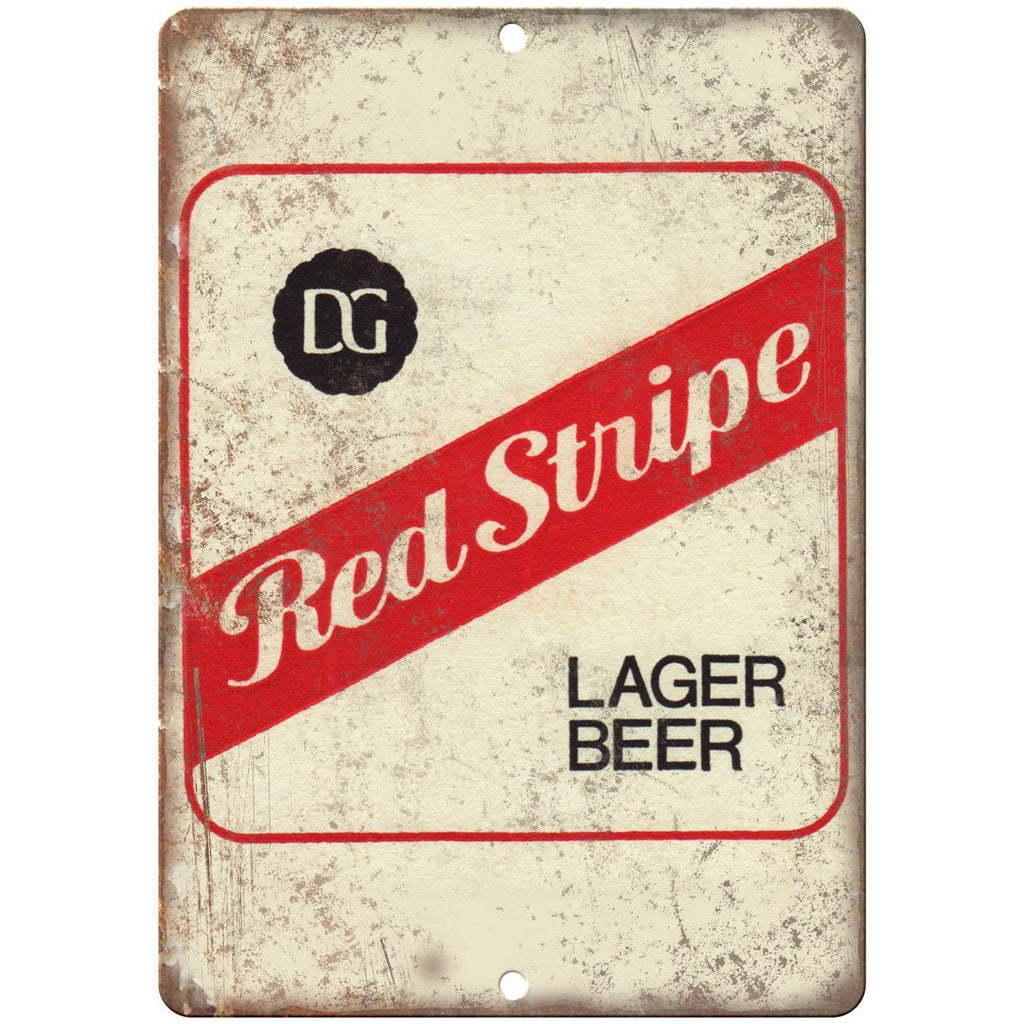 Red Stripe Lager Beer Vintage Ad 9" x 12" Reproduction Metal Sign E185