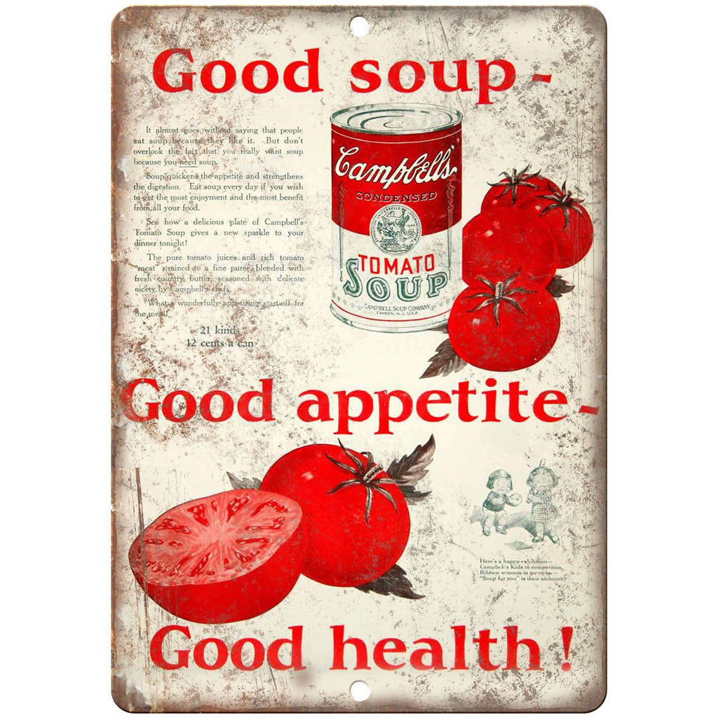 Campbell's Condensed Tomato Soup Vintage 10" X 7" Reproduction Metal Sign N336