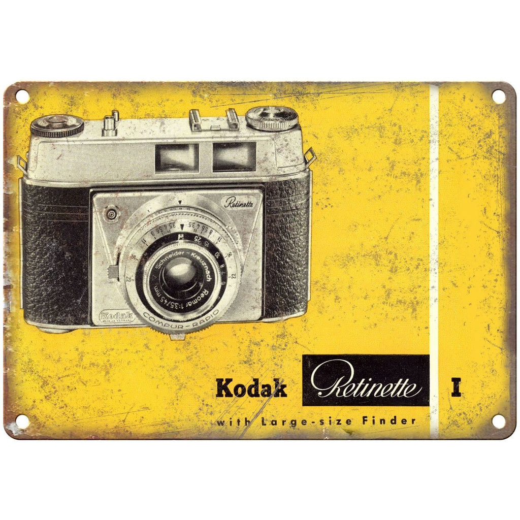 Kodak 35mm Film Camera Retinette I 10" x 7" Retro Look Metal Sign