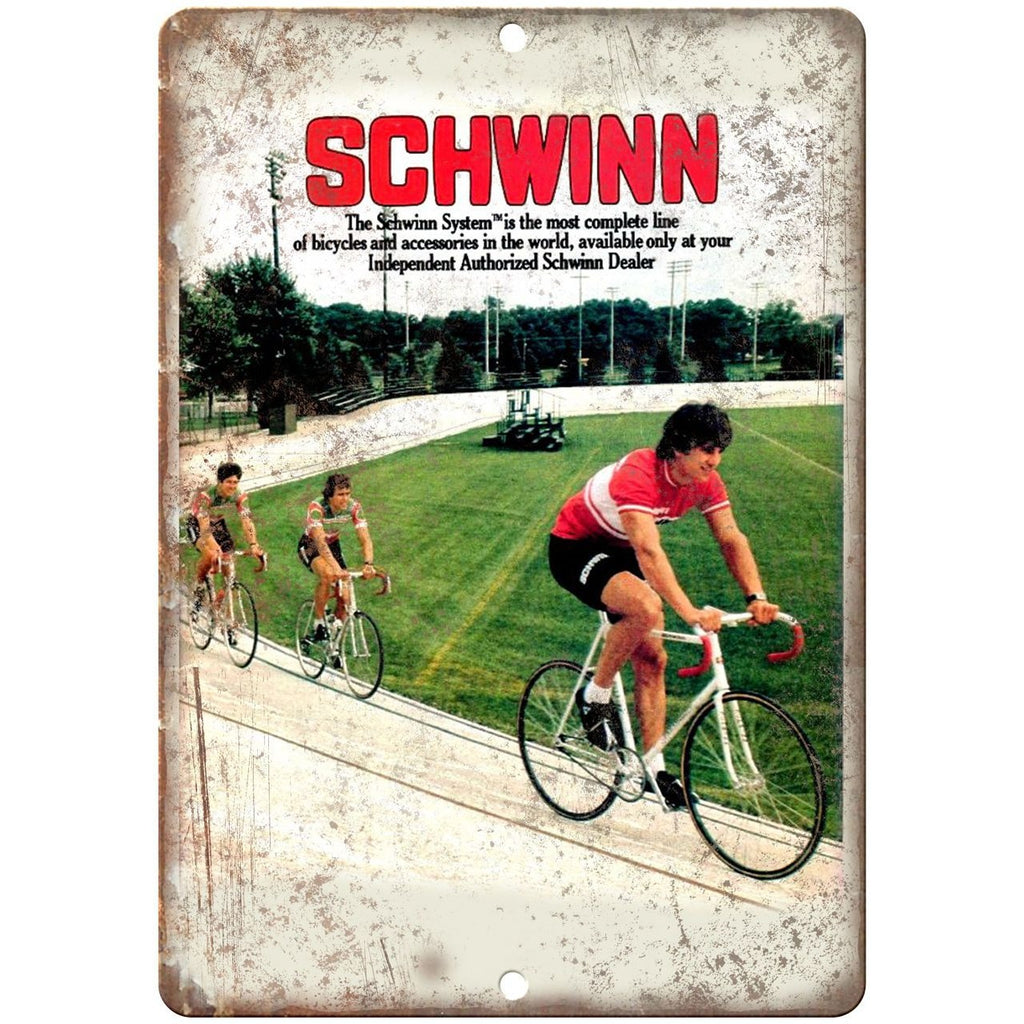 1982 - Schwinn Bicycles Catalog Cover - 10" x 7" Retro Look Metal Sign