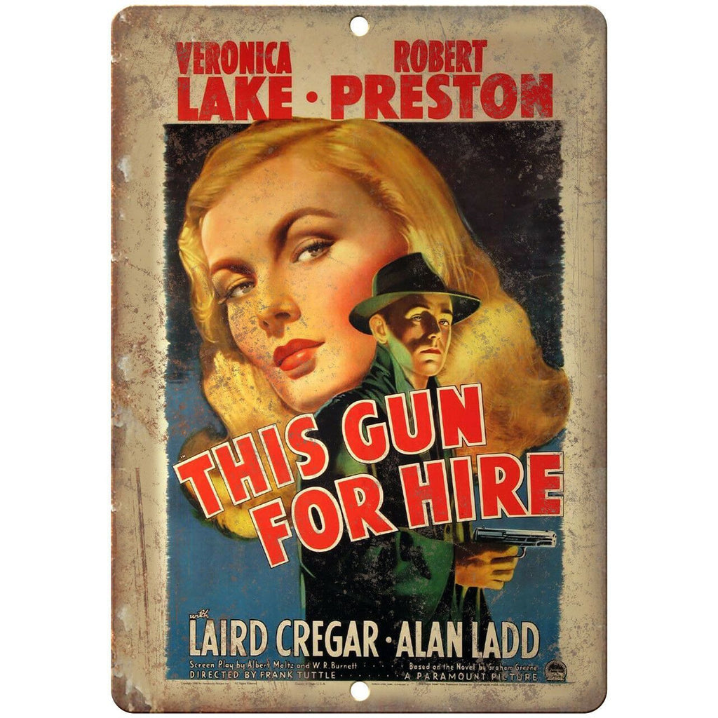 This Gun For Hire Vintage Movie Poster Art 10" X 7" Reproduction Metal Sign I113
