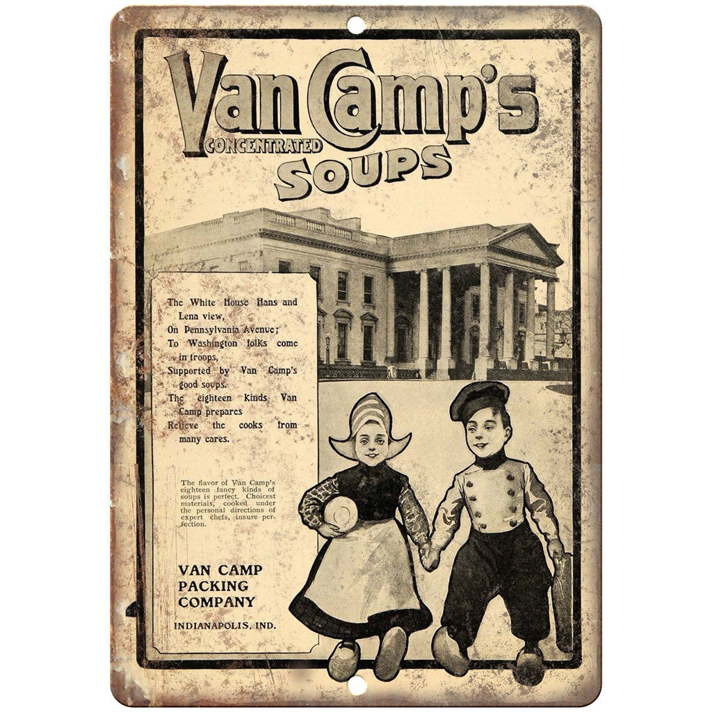 Van Camp's Soups Vintage Ad 10" X 7" Reproduction Metal Sign N254
