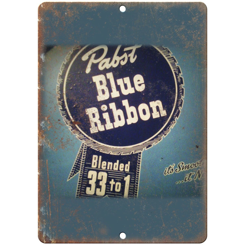 Pabst Blue Ribbon Man Cave D‚àö¬©cor Vintage Ad Reproduction Metal Sign E143