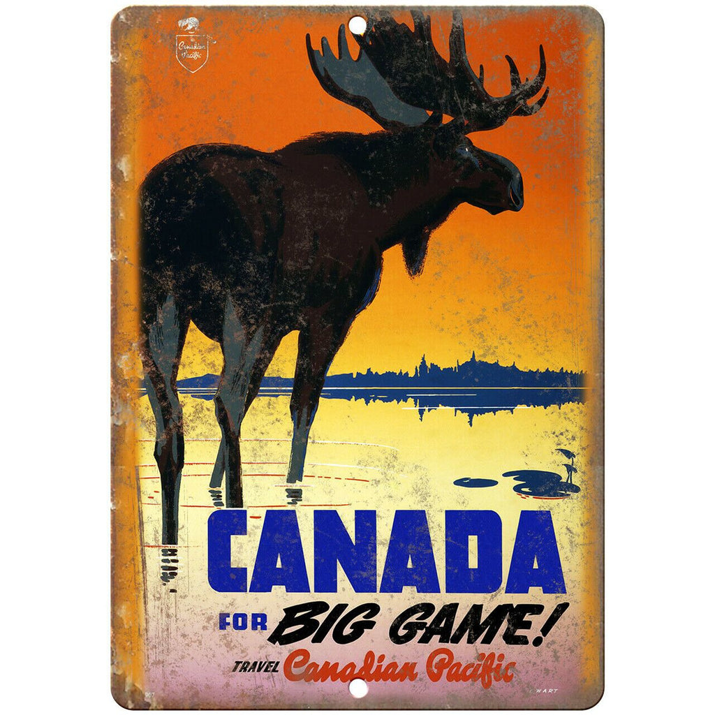 Canada Canadian Pacific Travel Poster 10" x 7" Reproduction Metal Sign T98