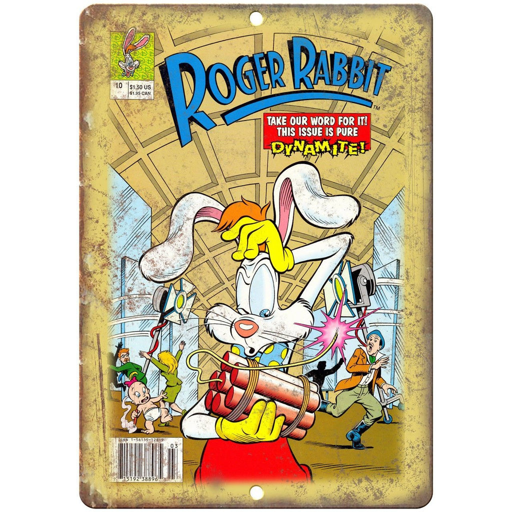 Roger Rabbit Dynamite Vintage Comic Book Art 10"X7" Reproduction Metal Sign J36