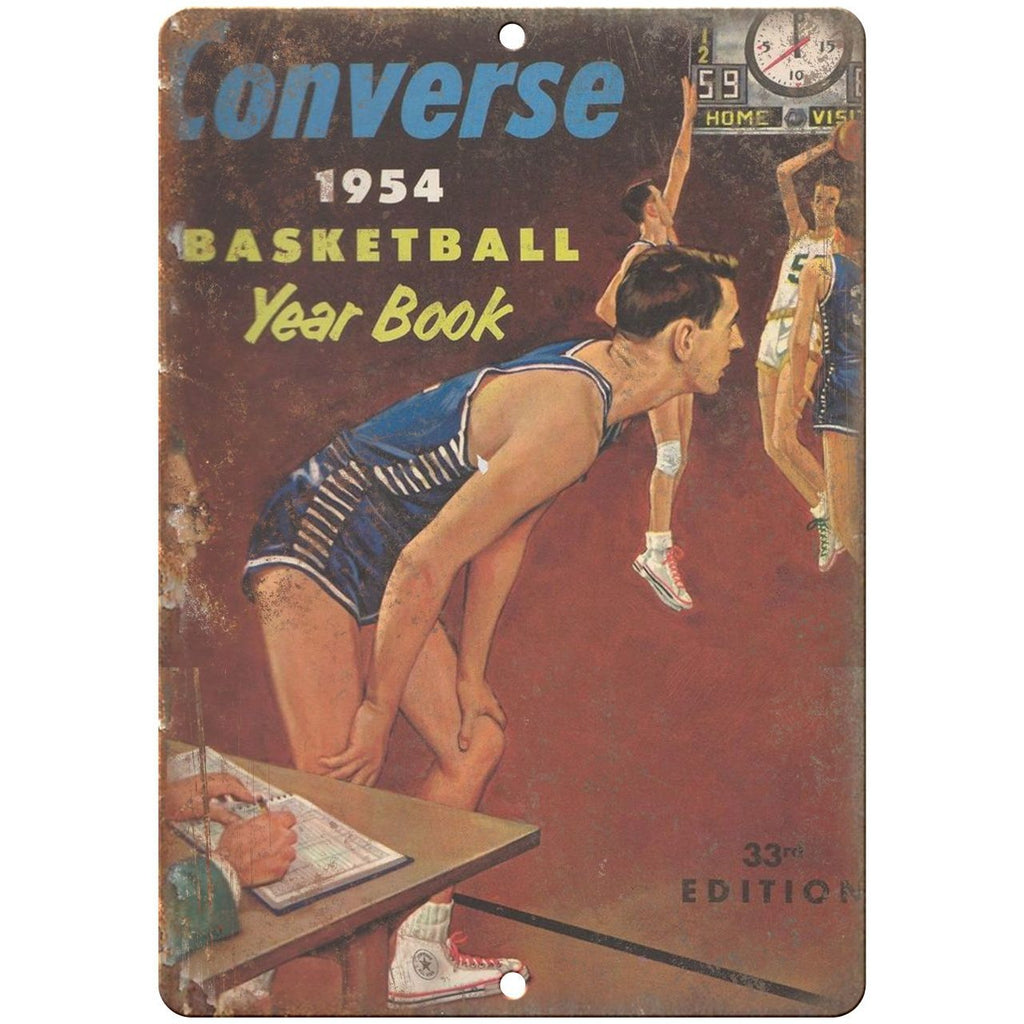 1954 Converse Basketball Yearbook RARE 10" x 7" Reproduction Metal Sign