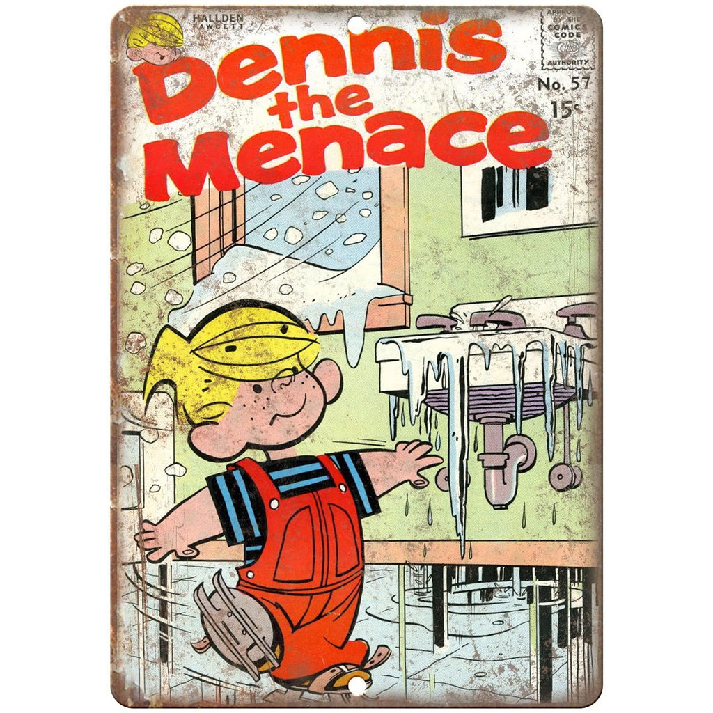 Dennis The Menace Hank Ketcham Vintage Comic 10'" x 7" reproduction metal sign