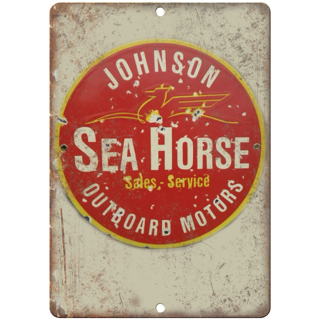Sea Horse Outboard Motors Porcelain Look Reproduction Metal Sign U121