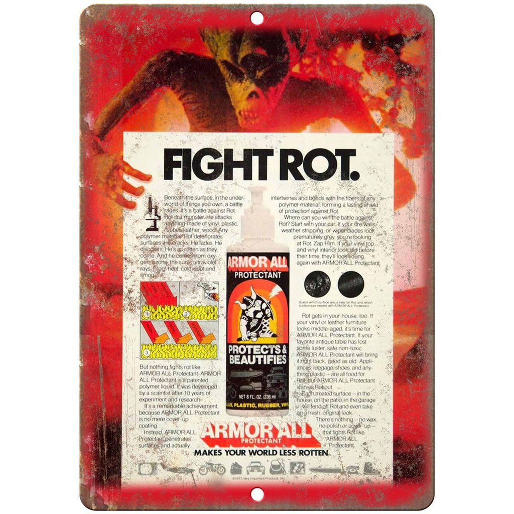 Armor All Protectant Auto Wax Ad 10" x 7" Reproduction Metal Sign A198