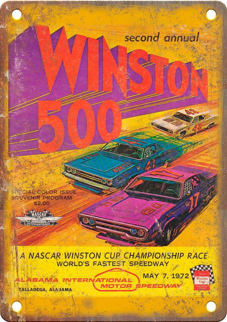 Winston 500 Alabama International Reproduction Metal Sign