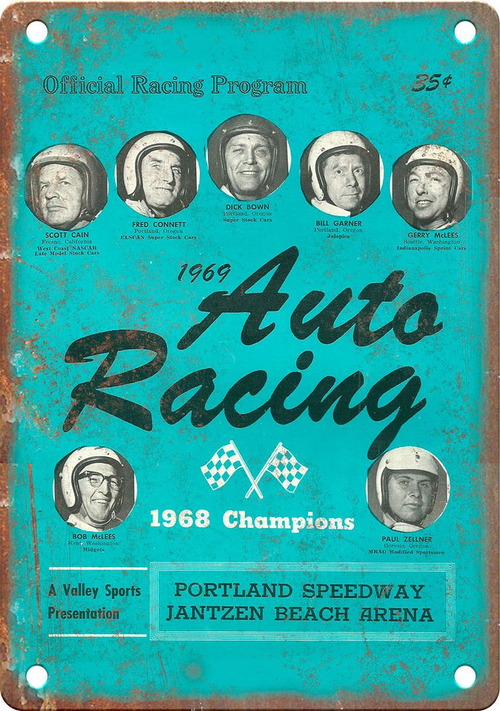 Portland Speedway Auto Racing Reproduction Metal Sign