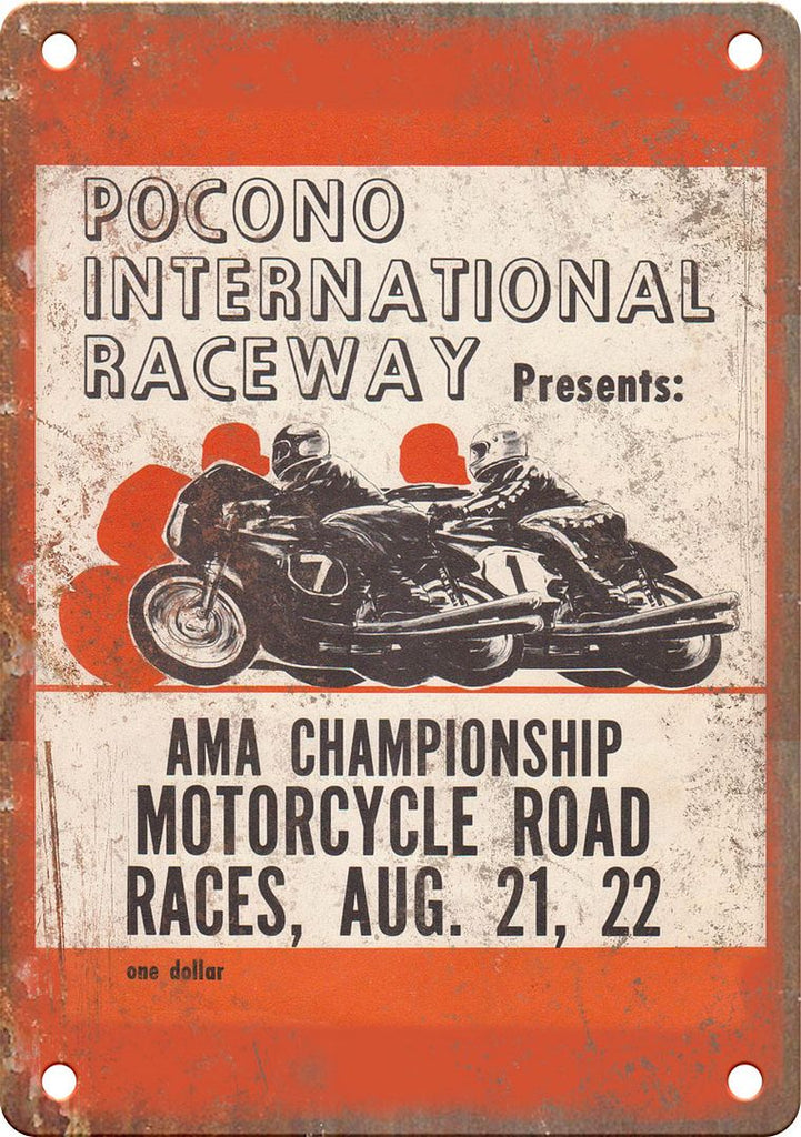 Pocono International Raceway Reproduction Metal Sign