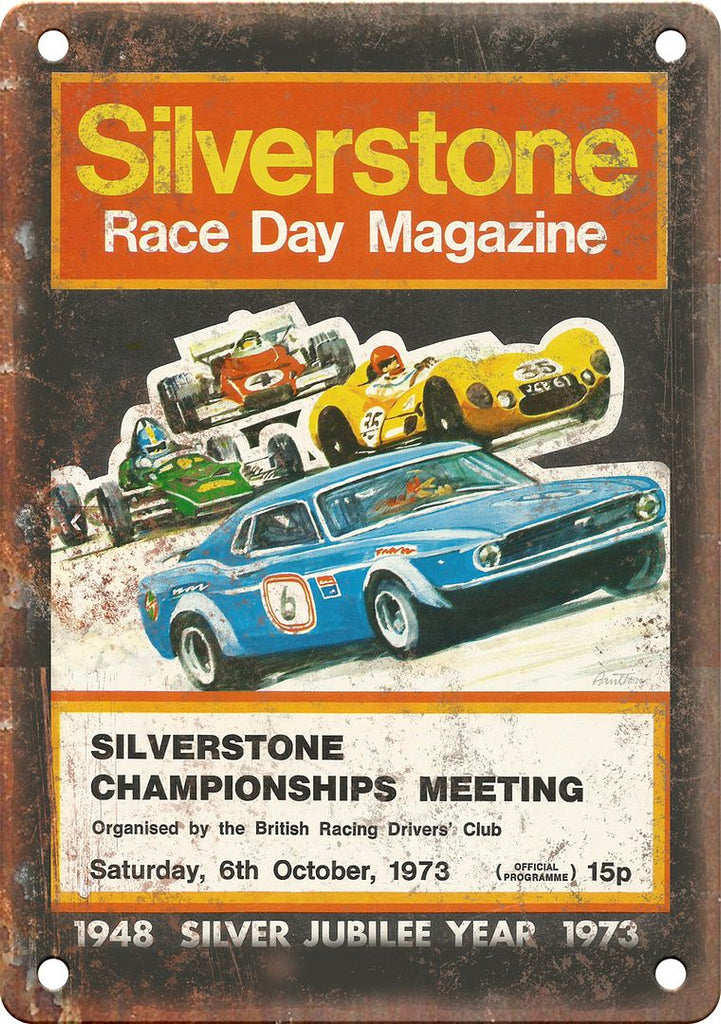 Silverstone Race Day Magazine Reproduction Metal Sign