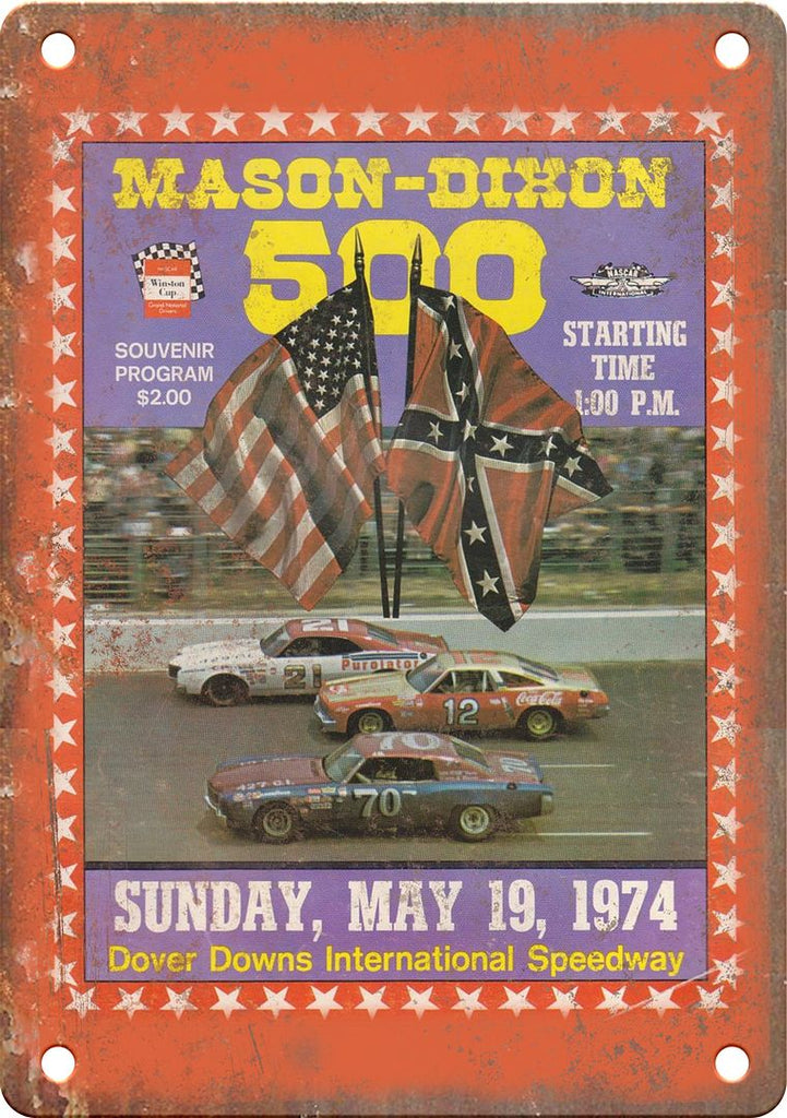 Mason-Dixon 500 Dover Downs SpeedwayReproduction Metal Sign