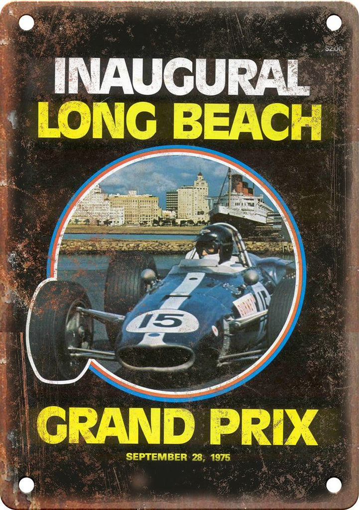 Inaugural Long Beach Grand Prix Reproduction Metal Sign