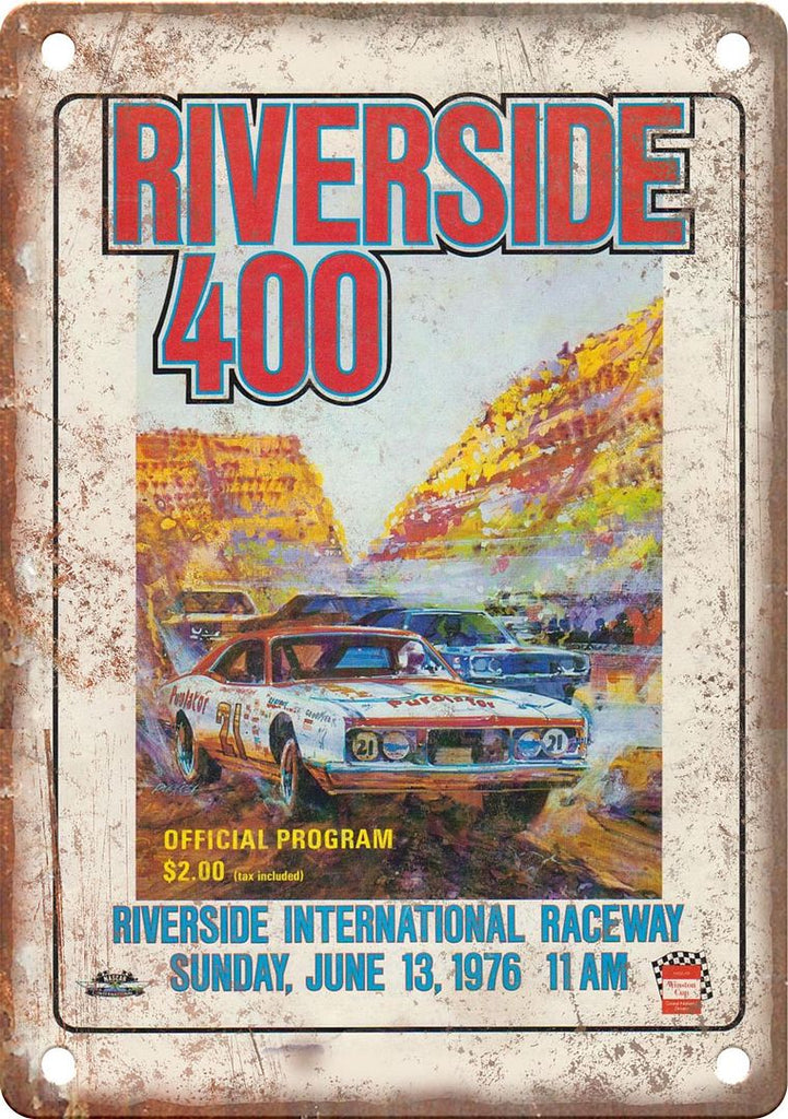 Riverside 400 International Raceway Reproduction Metal Sign