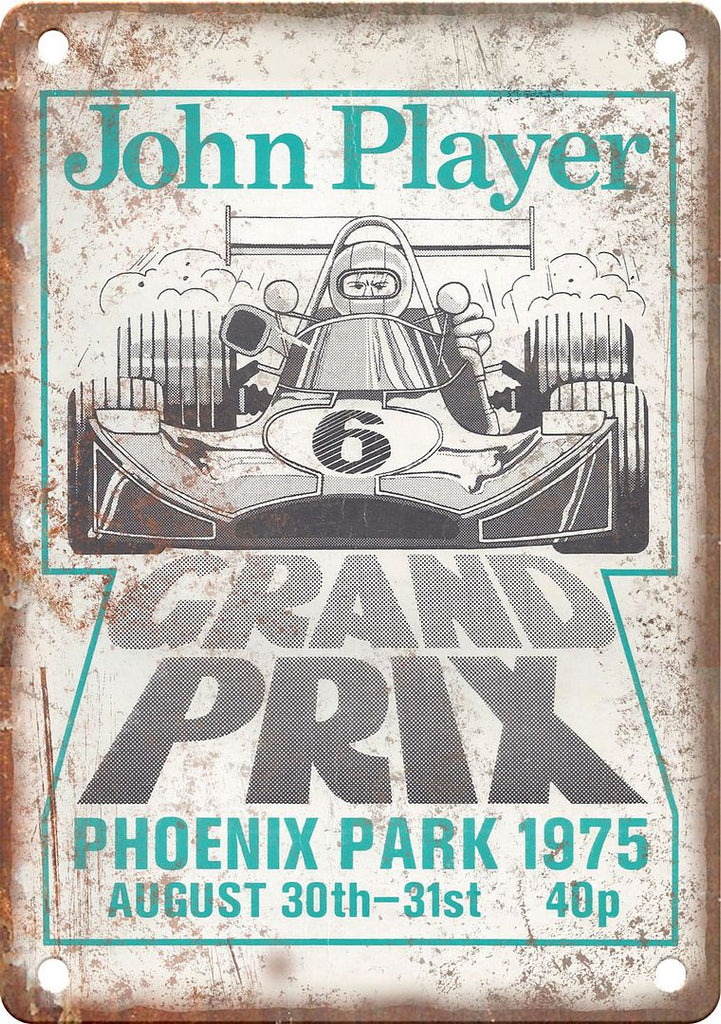 John Player Grand Prix Racing Program Reproduction Metal Sign