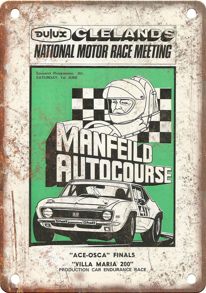 Manfeld Autocourse Vintage Racing Reproduction Metal Sign