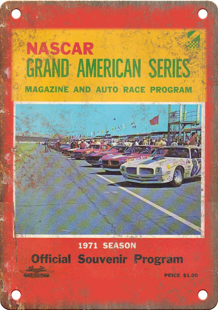 Grand American Series Vintage Program Reproduction Metal Sign